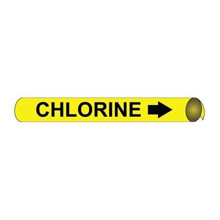 Nmc Pipemarker Strap-On, Chlorine B/Y, Fits, F4016 F4016